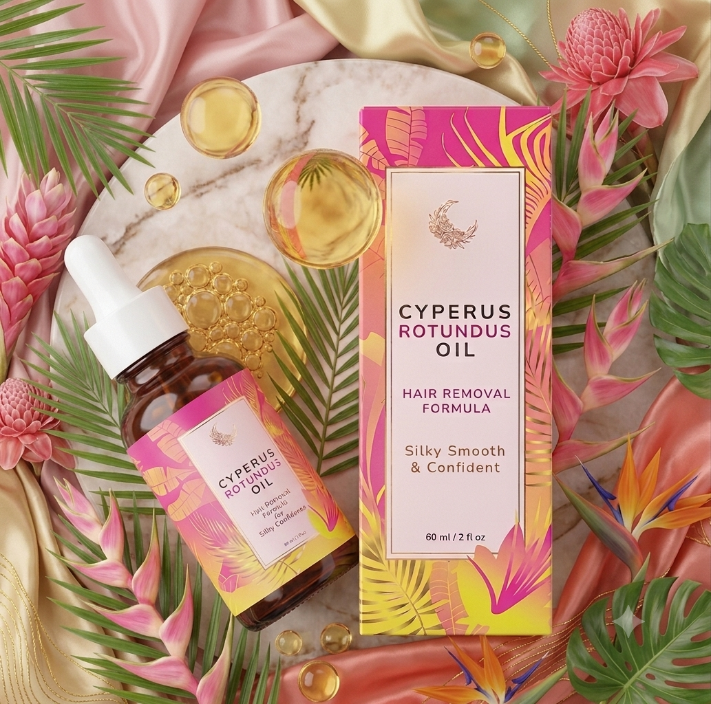 🌸 CYPERUS ROTUNDUS OIL – Hair Removal Formula 🌸