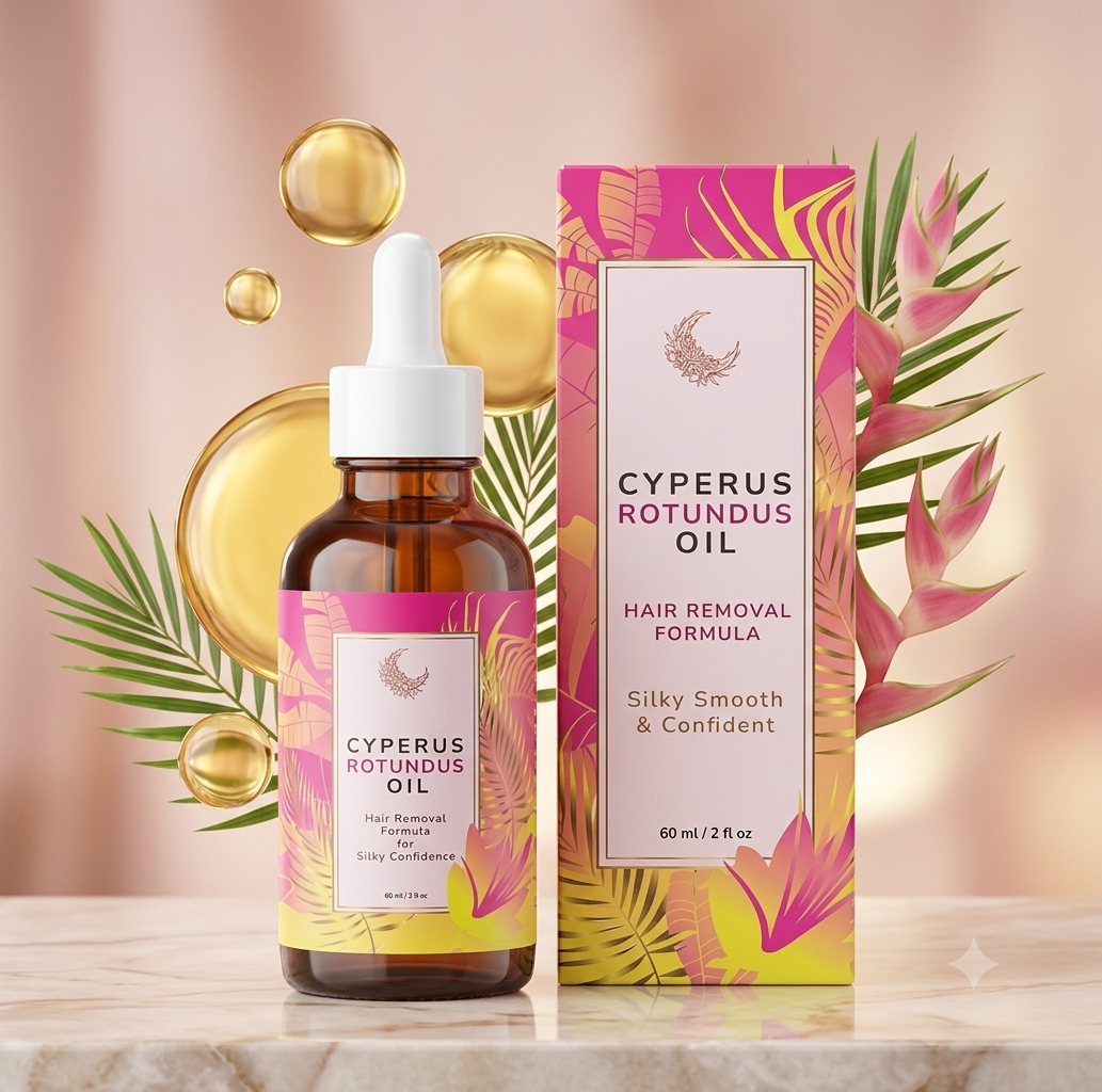 🌸 CYPERUS ROTUNDUS OIL – Hair Removal Formula 🌸